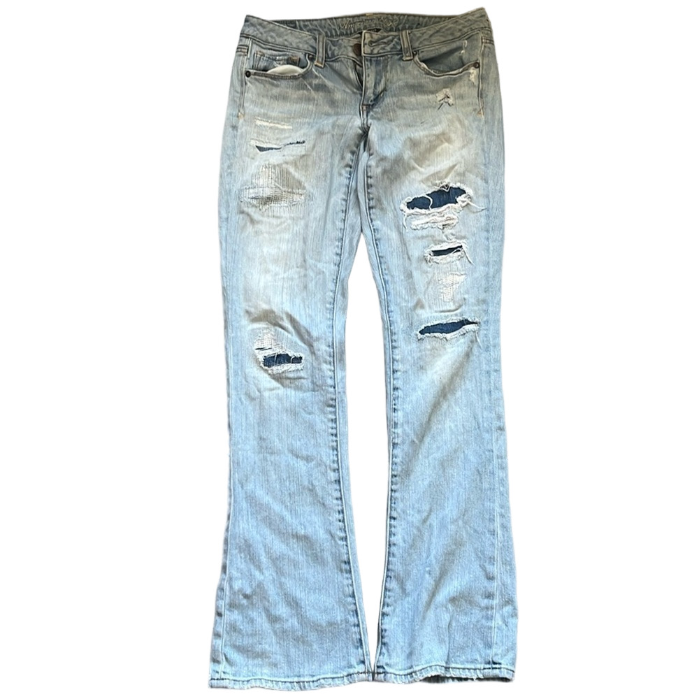 Distressed Light Blue Women's Jeans